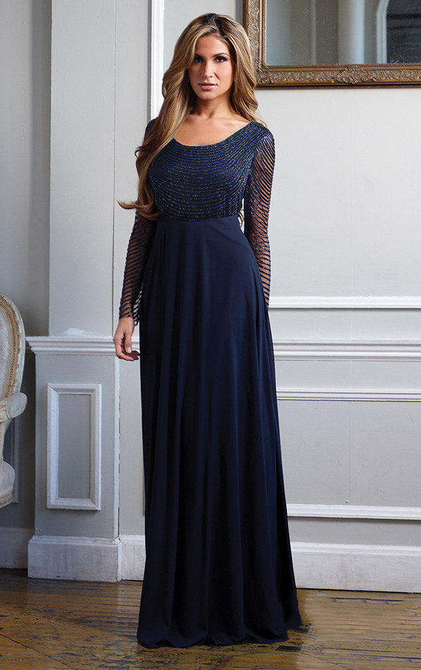 Elegant-Natural-Scoop-A-line-Mother-of-Bride-Dresses-16055